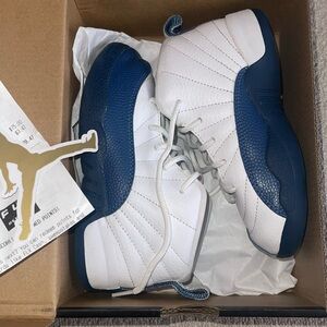 Nike Jordan 12 Retro in White and French Blue